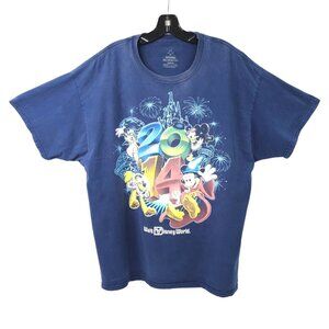 Walt Disney World 2014 Graphic Print T Shirt Mens XL Disneyland Mickey Hanes